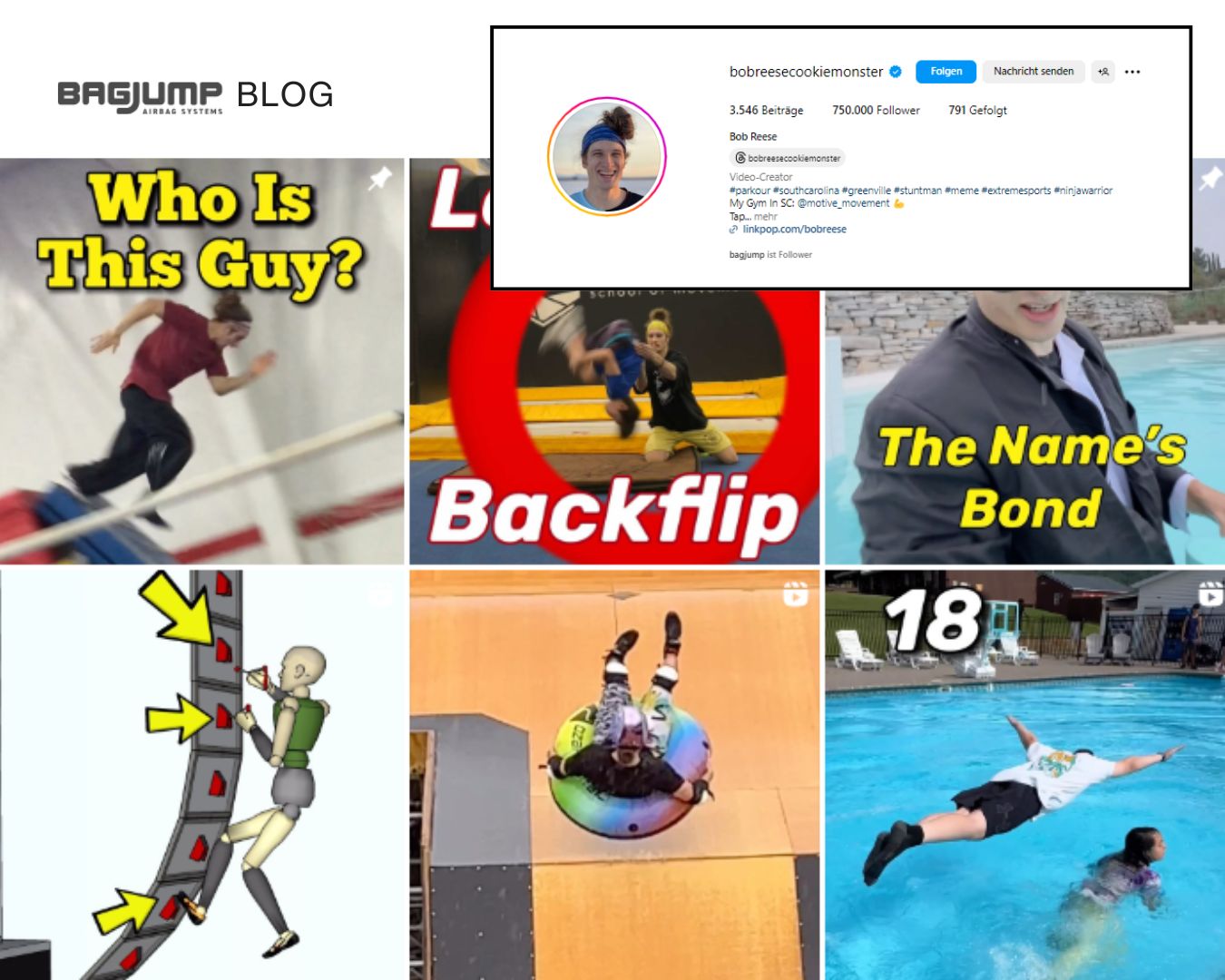 Top Parkour Instagram Accounts to Follow - BAGJUMP® Airbags